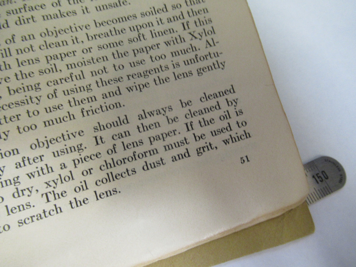 Spencer Lens Co. Manual 1926 Very Fragile Microscope Part