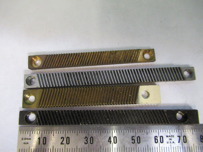 LOT 4 PIECES RACK GEAR BAUSCH LOMB AO SPENCER MICROSCOPE PART AS PICTURE U8-A-38
