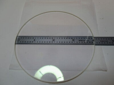 OPTICAL GLASS ROUND PLATE 4" DIAMETER LASER OPTICS AS PICTURED &FT-5-108