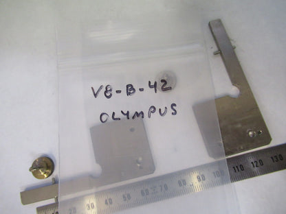 OLYMPUS CLIPS STAGE SPECIMEN MICROSCOPE PART AS PICTURED V8-B-42