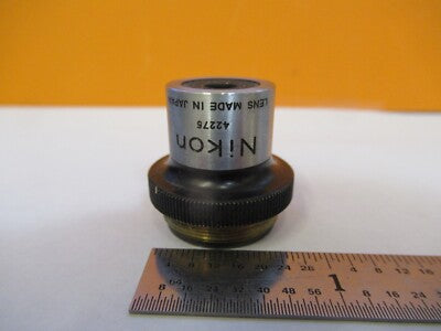 NIKON JAPAN 5 M P LENS OBJECTIVE MICROSCOPE PART OPTICS AS PICTURED &85-B-118A