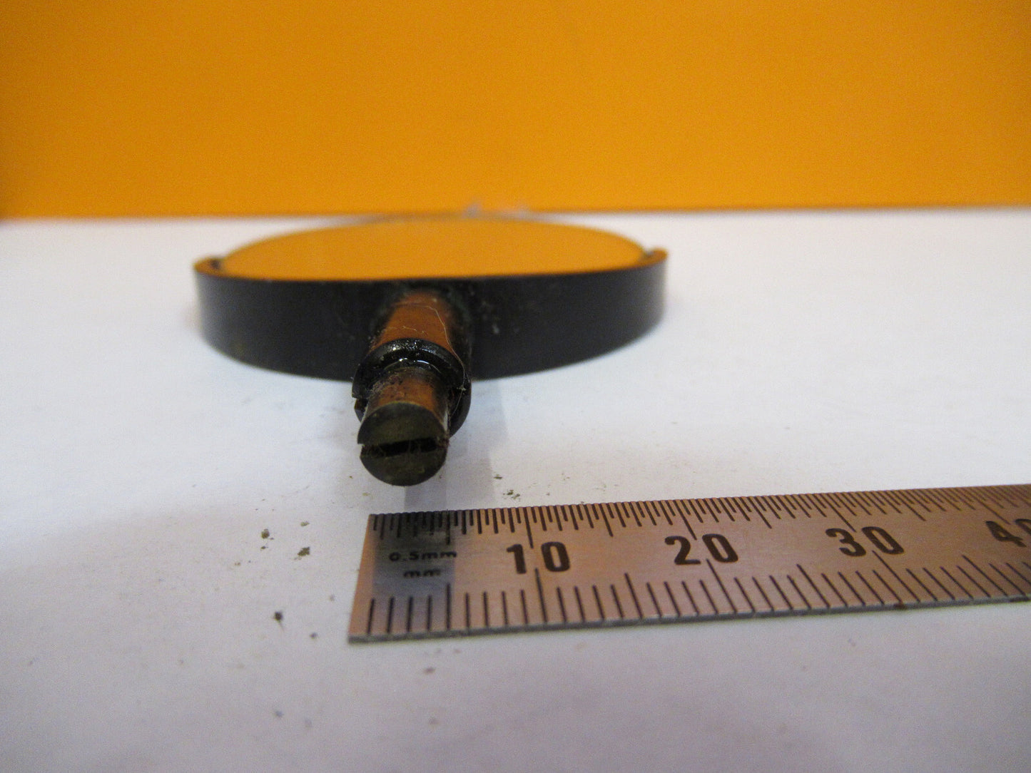ANTIQUE BAUSCH LOMB MIRROR ASSEMBLY OPTICS MICROSCOPE PART AS PICTURED X6-A-15