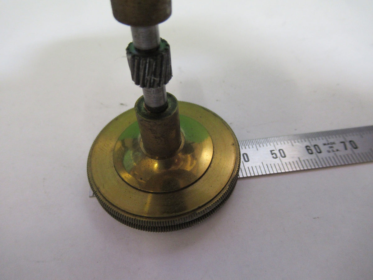 ANTIQUE BAUSCH LOMB SET OF BRASS KNOBS MICROSCOPE PART AS PICTURED T5-A-68