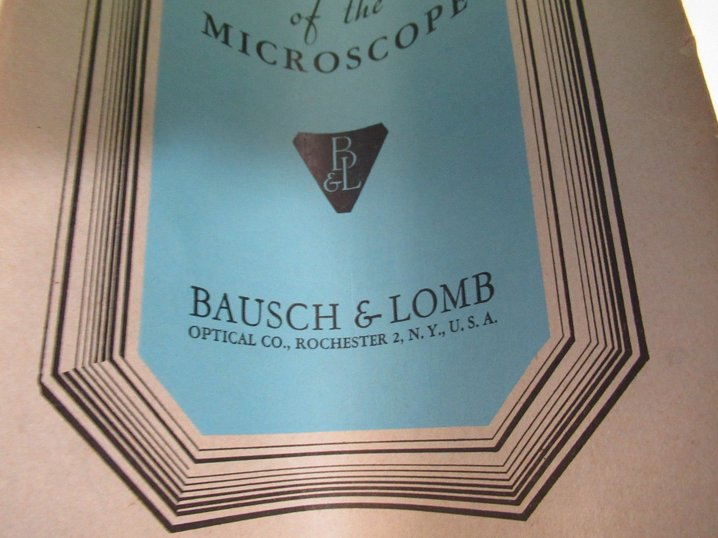 ANTIQUE 1932 BAUSCH LOMB BOOKLET MICROSCOPE PART AS PICTURED T4-A-33
