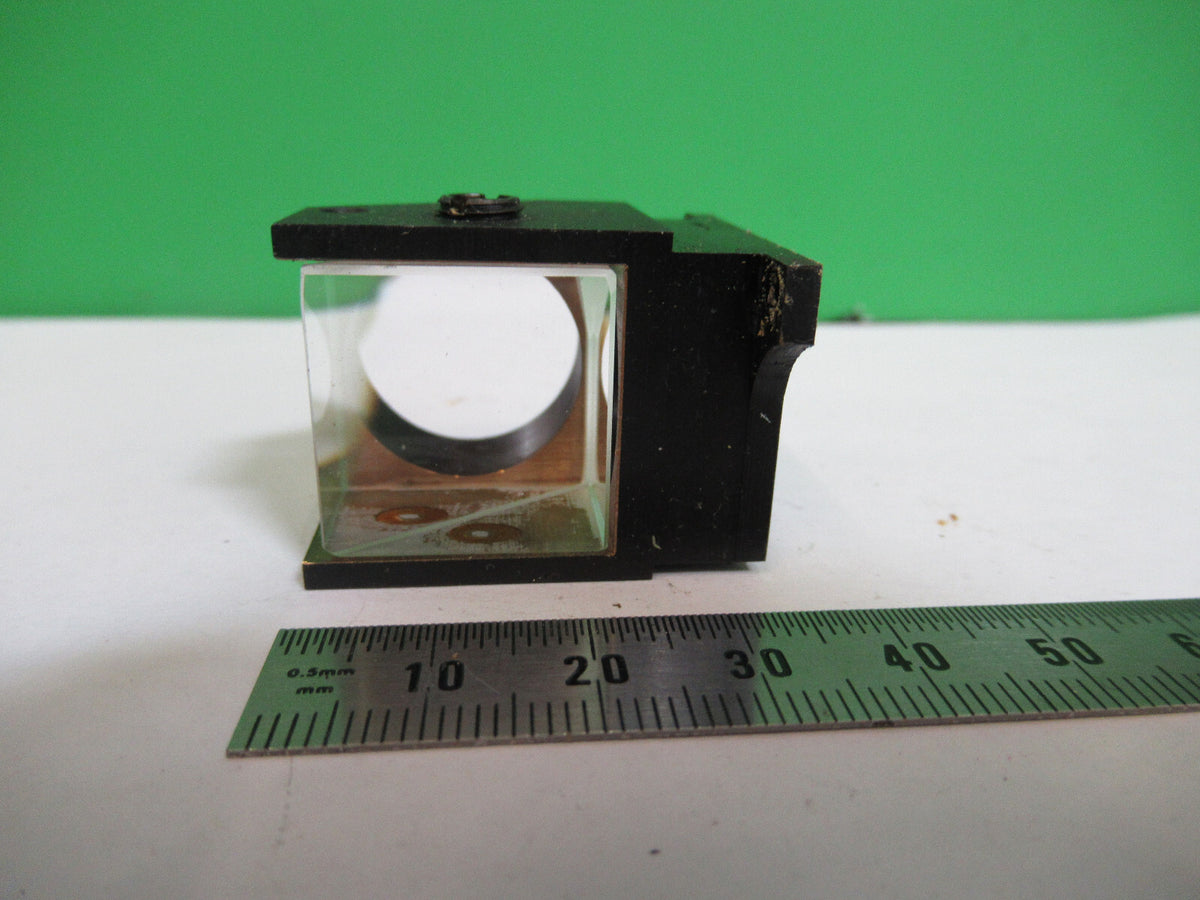 ANTIQUE BAUSCH LOMB PRISM HEAD OPTICS MICROSCOPE PART AS PICTURED S4-B-11