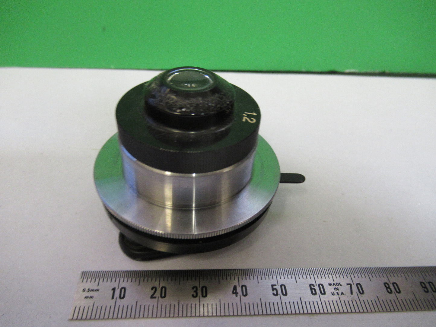 CARL ZEISS GERMANY CONDENSER + IRIS OPTICS  MICROSCOPE PART AS PICTURED F3-B-23