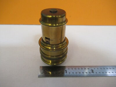 Antique Very Rare Brass Objective Unknown Microscope Part