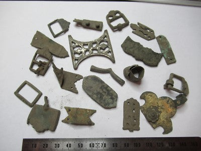 Antique Brass Bronze Lot Medieval ??? from Europe Bog Find