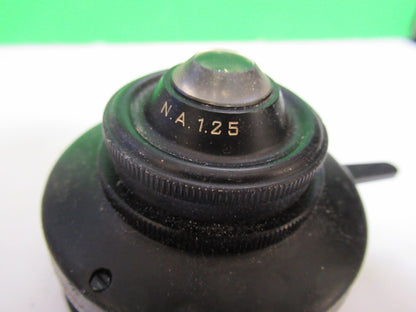 SPENCER AO CONDENSER + IRIS OPTICS ANTIQUE MICROSCOPE PART as pic T6-A-75