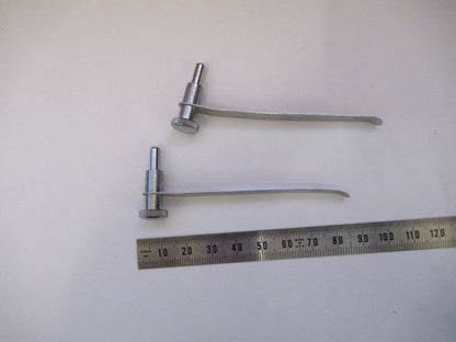 STEREO OLYMPUS JAPAN PAIR CLIPS STAGE MICROSCOPE PART AS PICTURED Q2-103