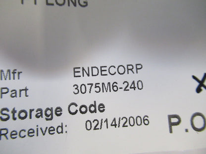 MEGGITT ENDEVCO HARDLINE CABLE 3075M6-240 for ACCELEROMETER AS PICTURED X6-A-124