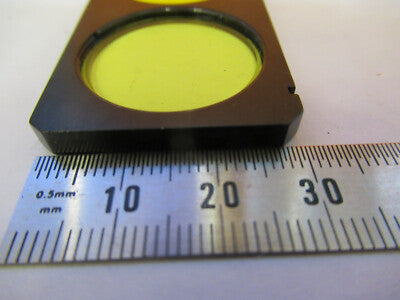 Ernst Leitz Wetzlar Slide Yellow Filter Optics Microscope Part