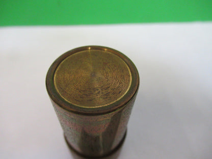 ANTIQUE BRASS EMPTY OBJECTIVE CAN BETZ MICROSCOPE PART AS PICTURED &R6-A-03