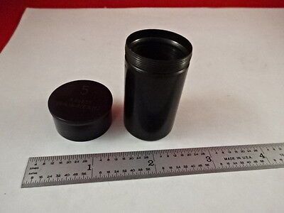 EMPTY ANTIQUE MICROSCOPE OBJECTIVE CONTAINER R. FUESS BERLIN 5 AS IS #Q5-A-03