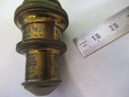 ANTIQUE BAUSCH LOMB BRASS OBJECTIVE 1/6 MICROSCOPE PART AS PICTURED S7-A-33