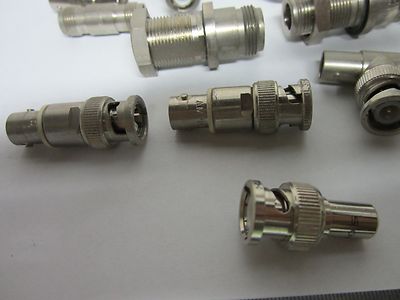 LOT 17 EA BNC T's ADAPTORS ETC FREQUENCY RF MICROWAVE BIN#FI-V-71