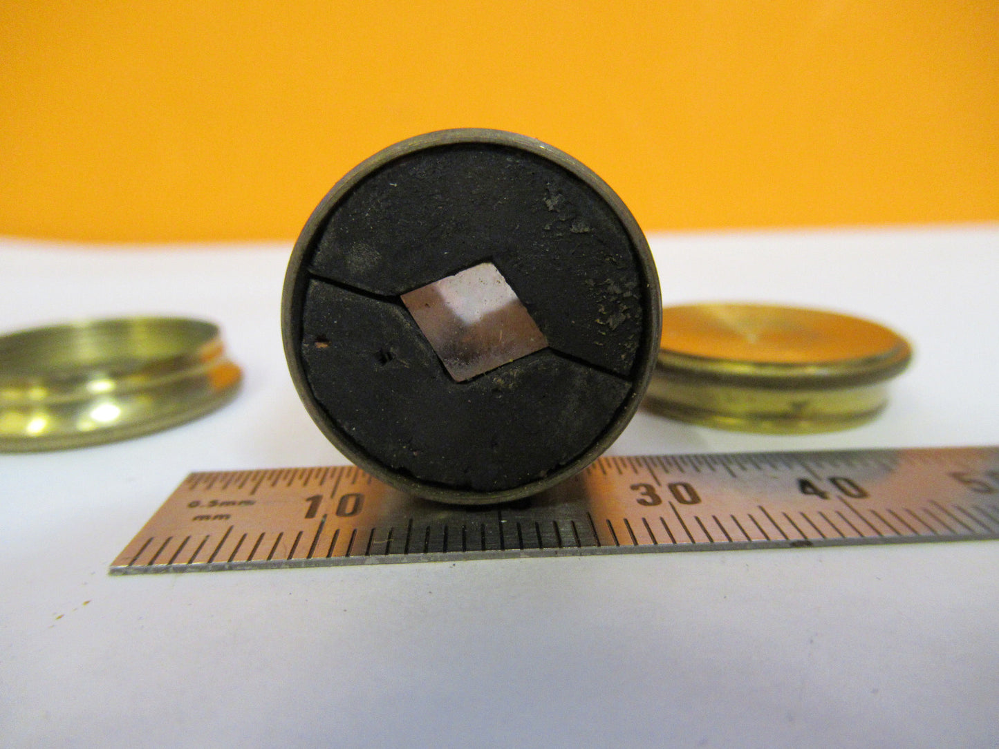 ANTIQUE BRASS POLARIZER EYEPIECE BECK LONDON MICROSCOPE PART AS PICTURED Y2-A-66