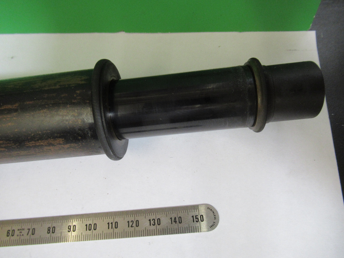 Antique Bausch & Lomb Brass Tubus + Nosepiece Microscope Part