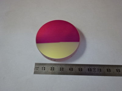 OPTICAL FLAT ZERODUR 75mm DIA DICHROIC MIRROR 1/10 wave LASER OPTICS &6-A-42