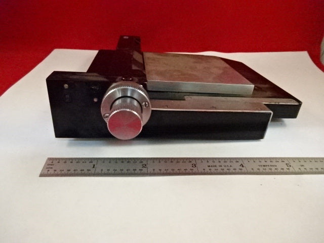 MICROSCOPE PART OLYMPUS JAPAN STAGE SPECIMEN TABLE MICROMETER AS IS #M6-A-58