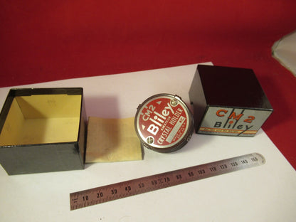 Vintage 1940's Quartz Crystal Bliley Electric Co. CM2 Frequency 1970 Kc + Box