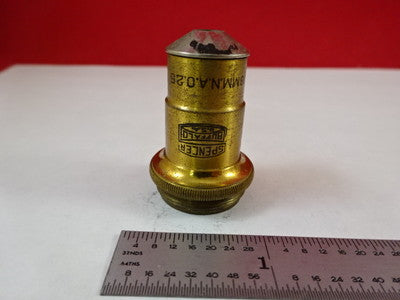 Microscope Part Antique Brass Objective Spencer Lens Co. 10X Buffalo Optics