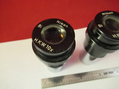 Nikon Japan Pair Eyepiece Hkw 10X Bi Optics Microscope Part