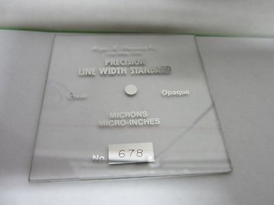 ROGER SHERMAN STANDARD PRÄZISIONSLINIE BREITE MIKRON OPTIK BIN#M8-02