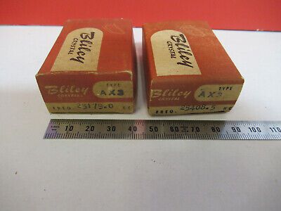 BLILEY ELECTRIC AX3 QUARTZ CRYSTALS PAIR ORIGINAL BOX RADIO AS PICTURED &B2-A-40