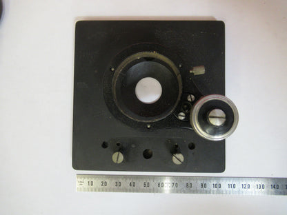 ANTIQUE BAUSCH LOMB OLD STAGE TABLE CASE MICROSCOPE PART AS PICTURED &Q3-B-34