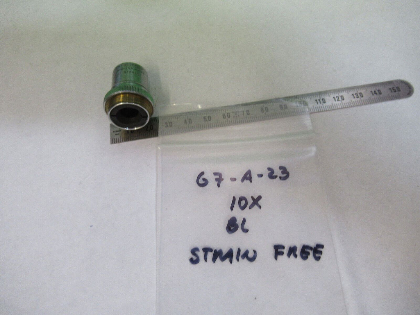 BAUSCH OBJECTIVE 10X STRAIN FREE POL POLARIZATION MICROSCOPE PART  &G7-A-23
