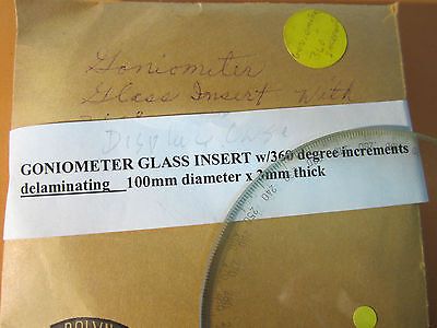 GONIOMETER PART GLASS INSERT 360 DEGREES [some delimitation]   BIN#16