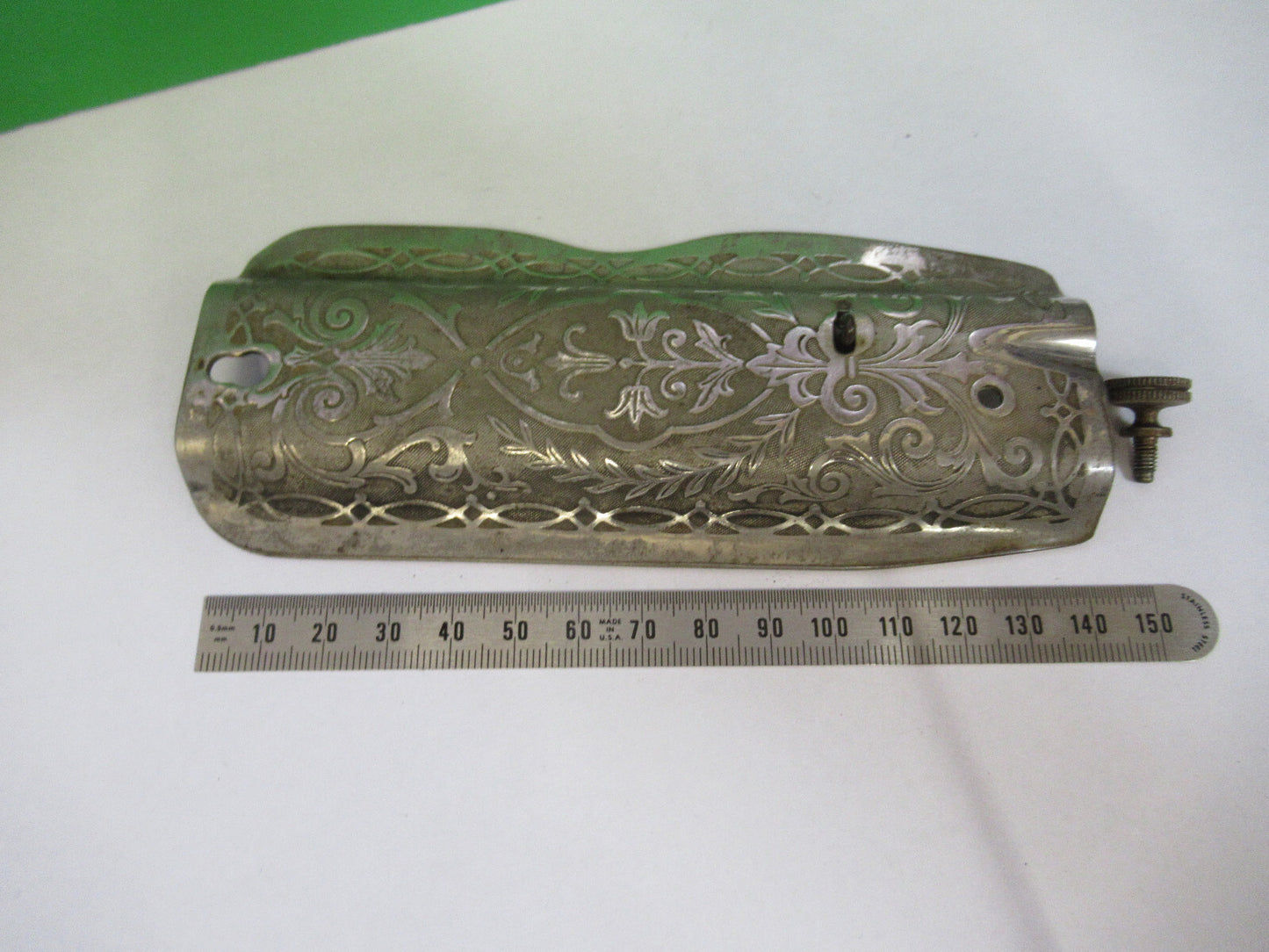 Front Engraved Panel Singer Sewing Machine Antique