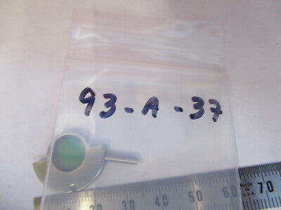 OPTICAL GLASS MOUNTED GREEN FILTER MICROSCOPE PART OPTICS AS PICTURED #93-A-37