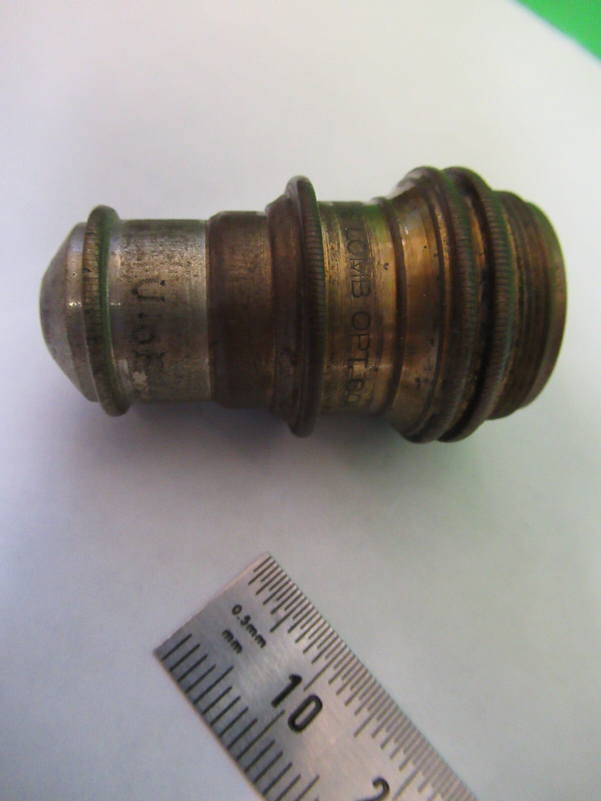 ANTIQUE BRASS OBJECTIVE BAUSCH LOMB MICROSCOPE PART AS PICTURED X6-A-52