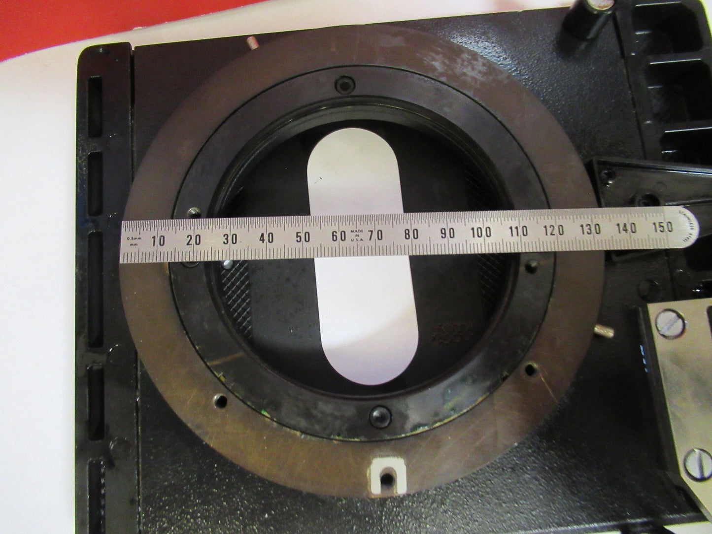 LEICA LEITZ GERMANY DMRB XY STAGE TABLE MICROSCOPE PART AS PICTURED T8-b-16