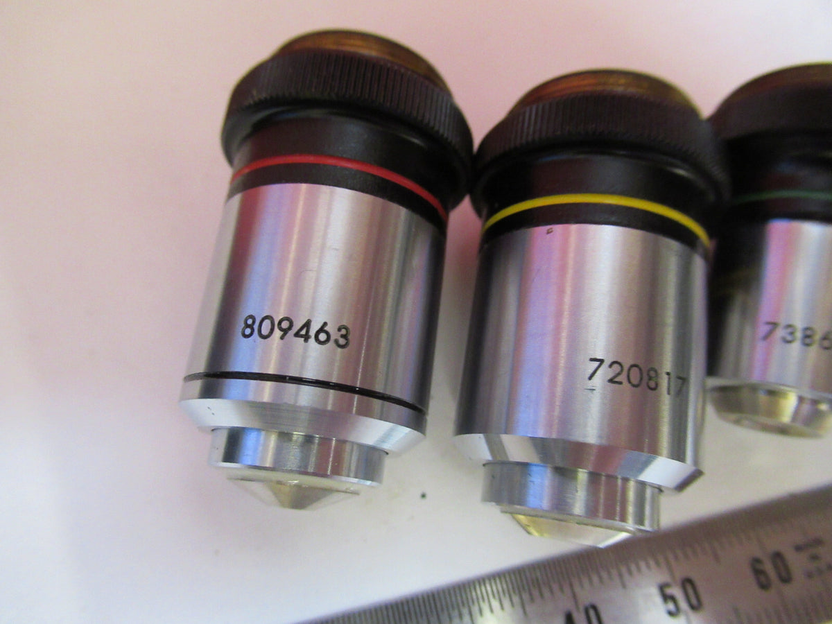 Olympus Japan Lot 100X 40X 10X 4X Microscope Part Objective