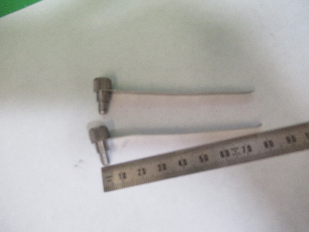 AO SPENCER PAIR CLIPS STAGE AMERICAN OPTICS MICROSCOPE PART AS PICTURED H7-B-89