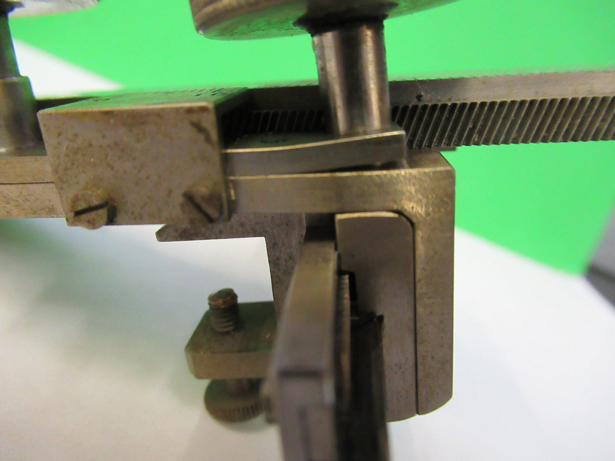 ANTIQUE SPENCER STAGE CLIPS XY BRASS MICROSCOPE PART AS PICTURED S1-B-06
