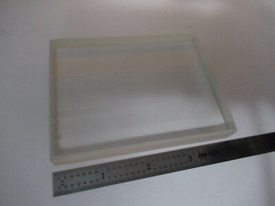 OPTICAL GLASS PLATE 4" x 3" x  5/8" BLOCK THICK OPTICS GLASS AS PICTURED F4-A-71
