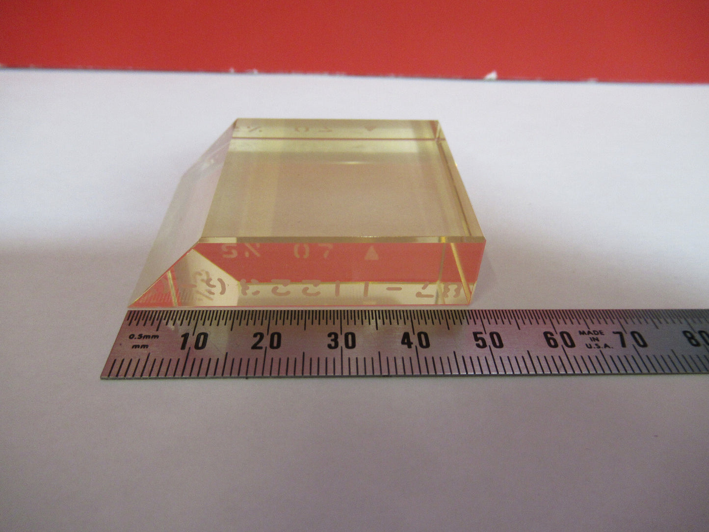 OPTICAL ZERODUR HIGHLY POLISHED TRUNCATED LASER OPTICS  AS PICTURED T1-A-80
