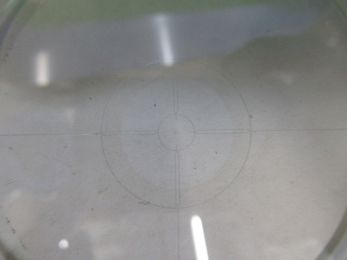 OPTICAL MIL SPEC CROSS TARGET WINDOW RETICLE LASER OPTICS AS PICTURED X7-A-49