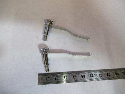 ANTIQUE PAIR CLIPS SPENCER AO STEREO TYPE MICROSCOPE PART AS PICTURED Y2-A-88