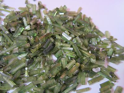 LOT 40 grams 200 carats TOURMALINE GREEN CRYSTALS AS IS  BIN#2B i