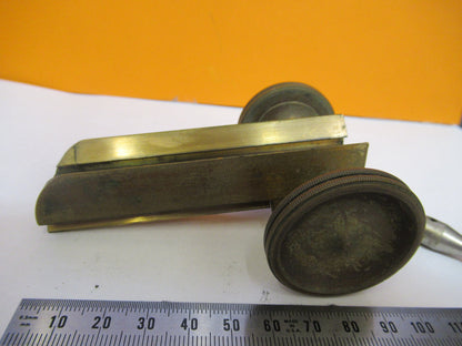 ANTIQUE BAUSCH LOMB STAGE BRASS ASSEMBLY MICROSCOPE PART AS PICTURED S4-B-31