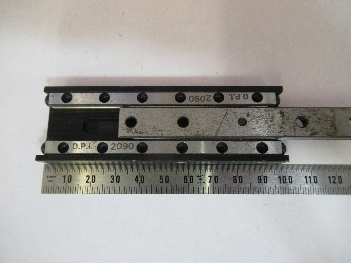 DEL-TRON STEEL LINEAR POSITIONING SLIDE BEARING PART AS PICTURED #1E-FT-50