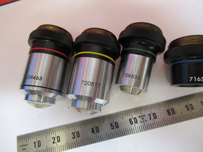 Olympus Japan Lot 100X 40X 10X 4X Microscope Part Objective