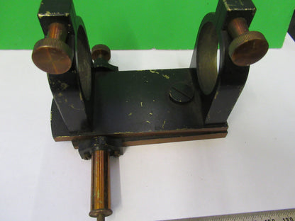 Antique Brass Stage Holder Unknown Rare Collimator Part