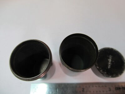 Lot Antique Brass Objective Can Mismatched Microscope Parts