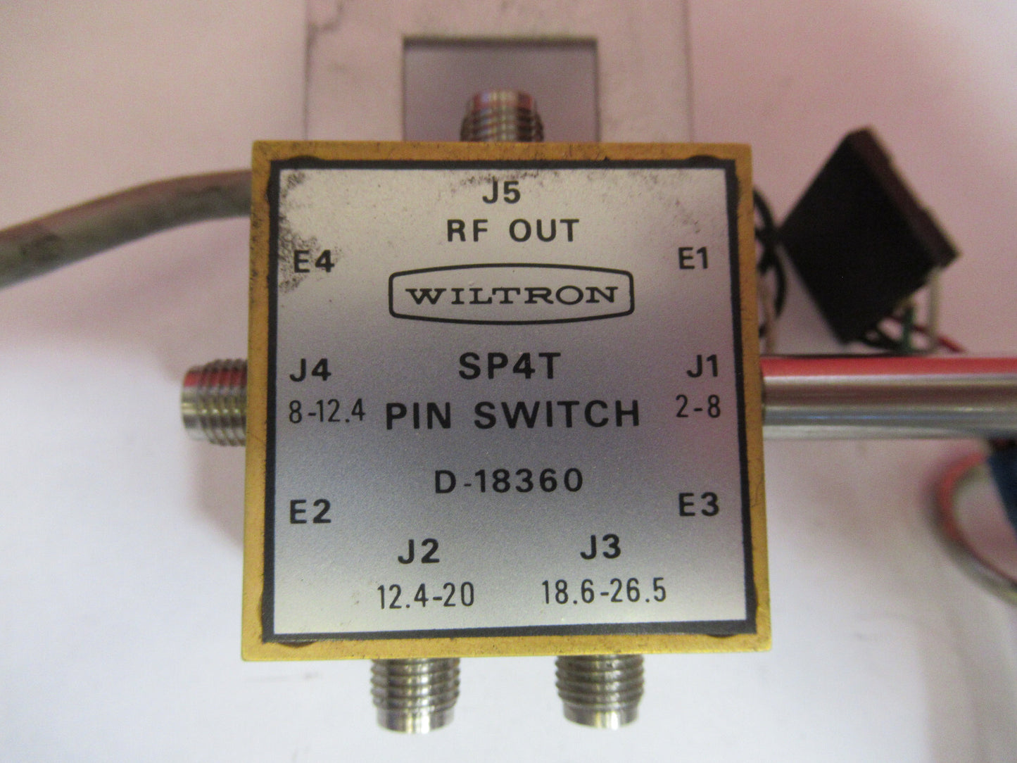 WILTRON D-18360  SP4T PIN SWITCH MICROWAVE RF FREQUENCY GHz AS PICTURED T7-A-44